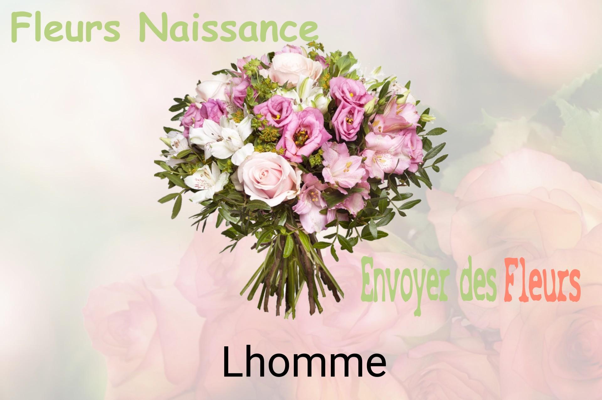 Bouquet de fleurs de naissance livré à Lhomme